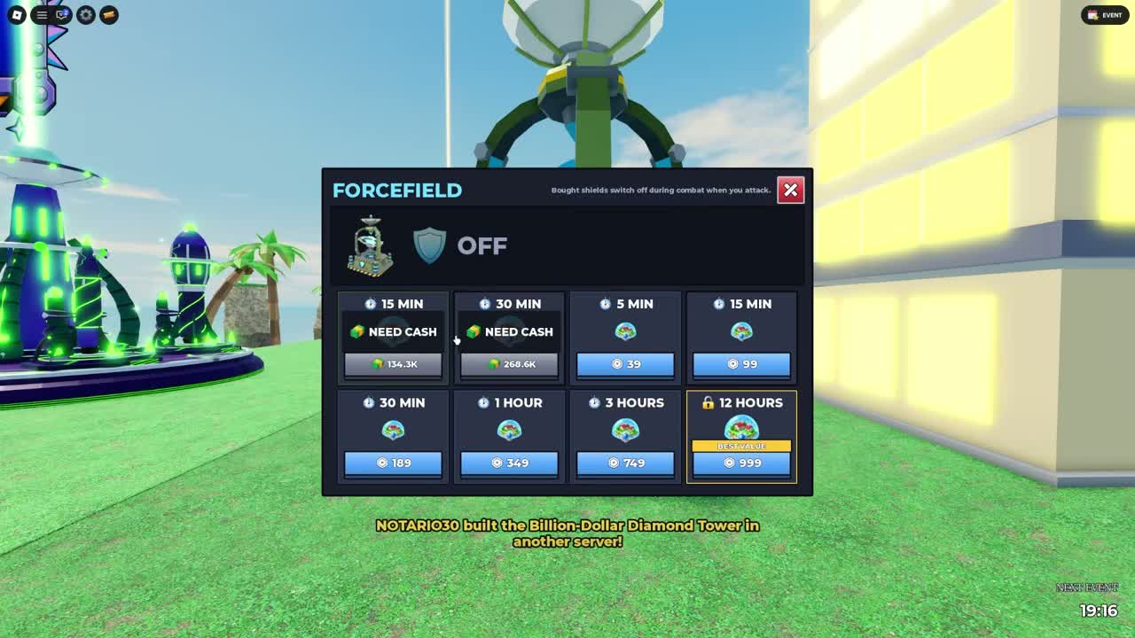 Recorded forcefield panel